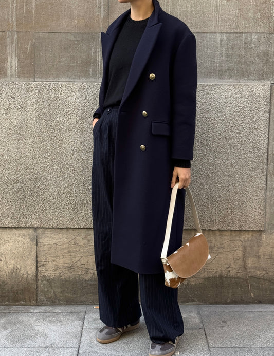 Navy Cloth Coat