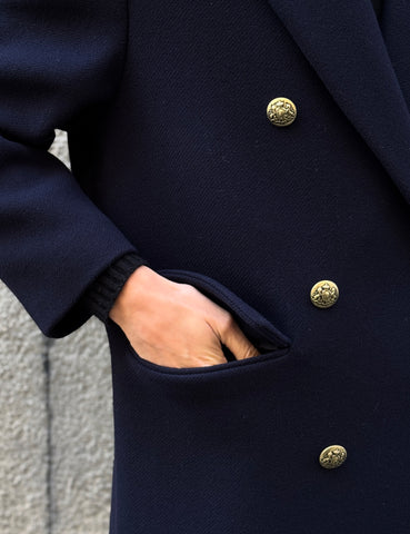 Navy Cloth Coat