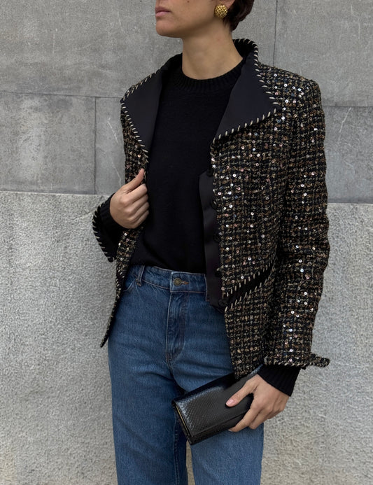 Sequin and Tweed Jacket