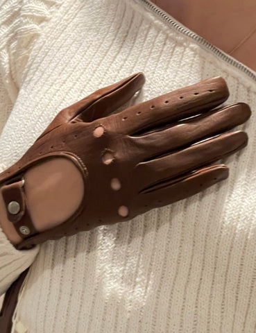 Guantes Drive Marron