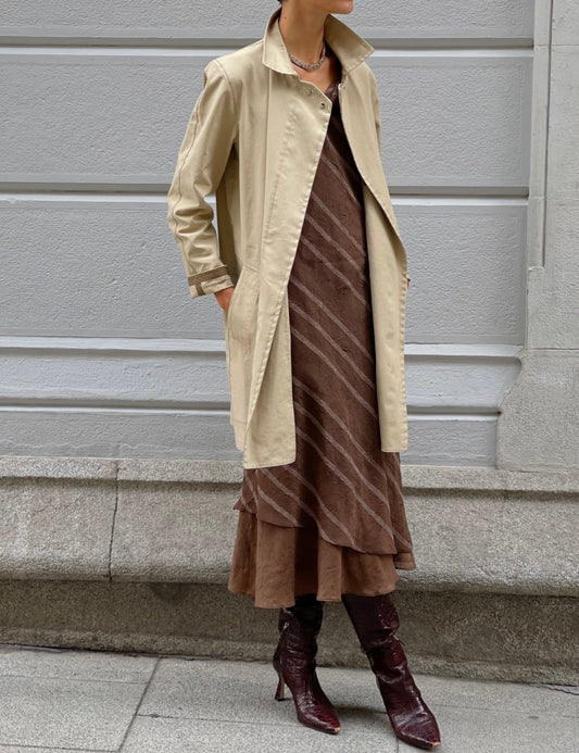 Beige Trench Coat Raincoat