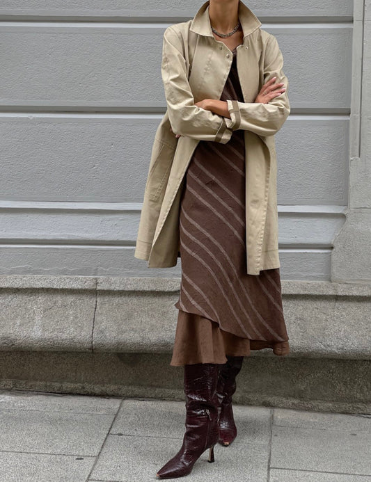 Beige Trench Coat Raincoat