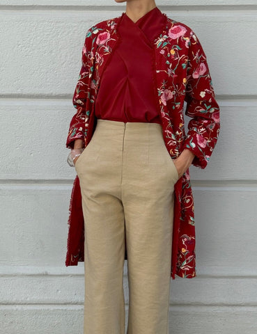 Embroidered Shawl Jacket