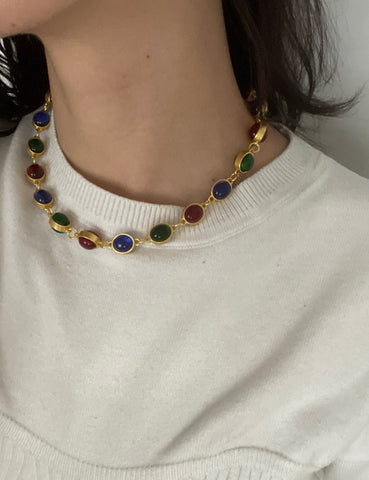 Mehrfarbige Blasen-Halskette