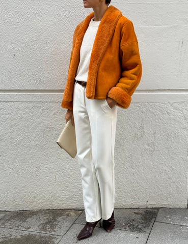 Orange Mouton Jacket