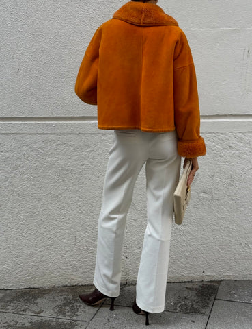 Orange Mouton Jacket