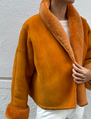 Orange Mouton Jacket