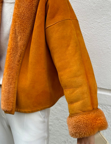 Orange Mouton Jacket