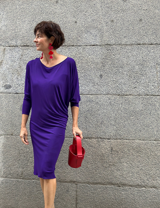 Elastic Purple Dress