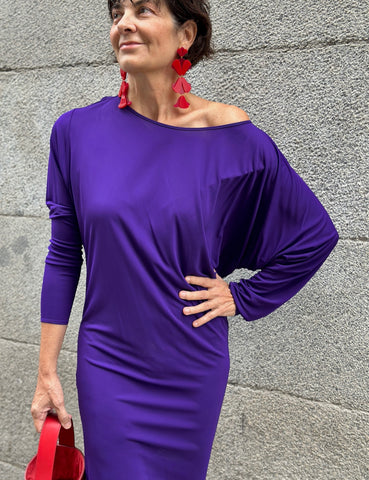 Elastic Purple Dress