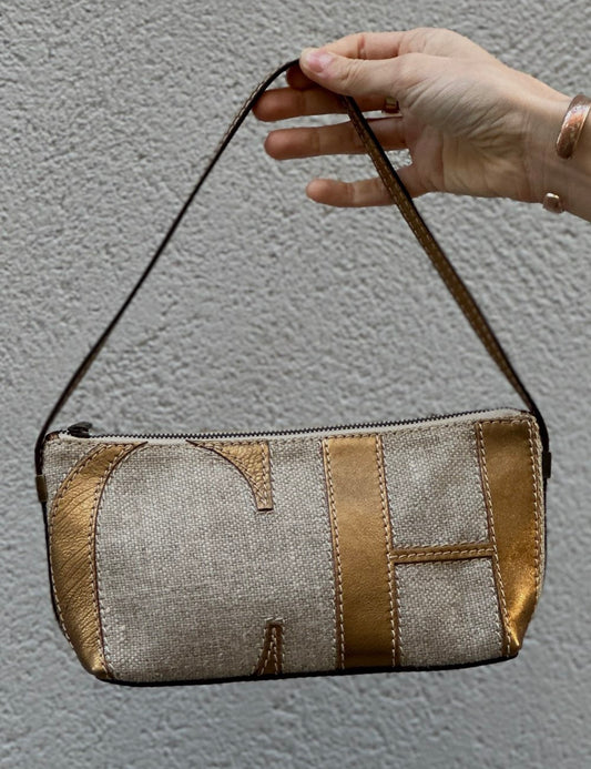 Linen and Gold Bag