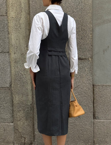 Gray Vest Dress