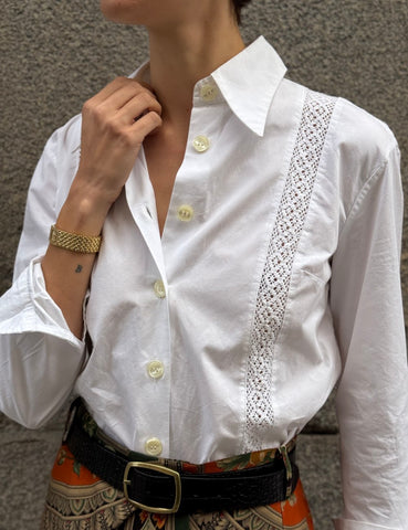 White Openwork Shirt