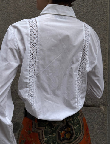 White Openwork Shirt