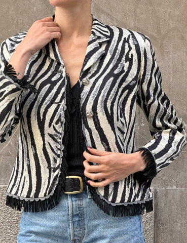 Blazer mit Zebramuster