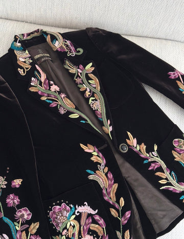 Embroidered Velvet Jacket
