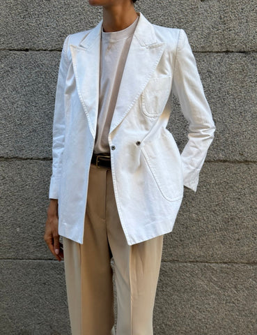 White Double Breasted Jacket