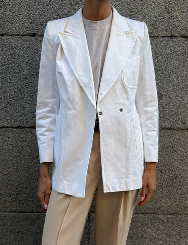 White Double Breasted Jacket