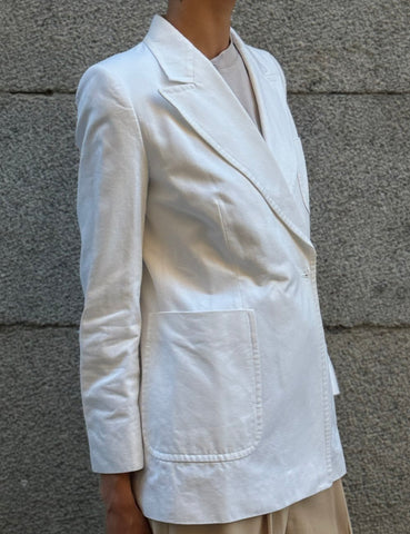 White Double Breasted Jacket