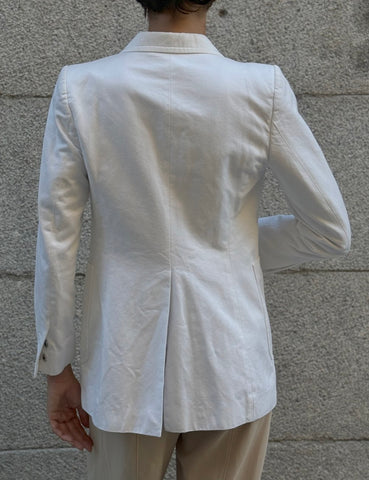 White Double Breasted Jacket