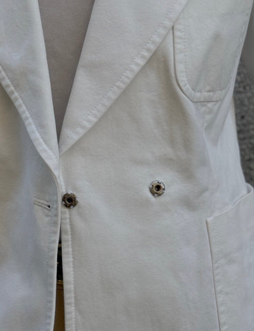 White Double Breasted Jacket