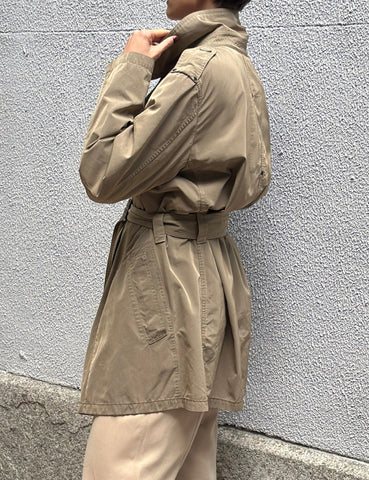 Khaki Nylon Trench