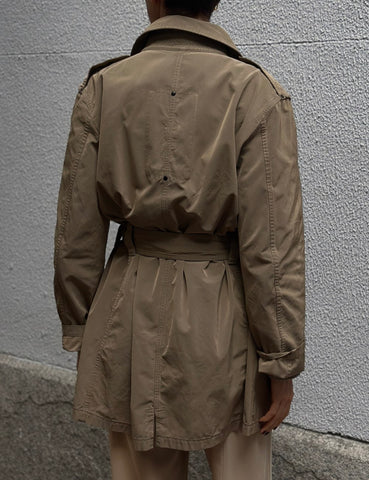 Khaki Nylon Trench