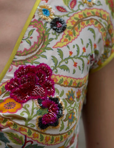 Short Sleeve Flower Dress