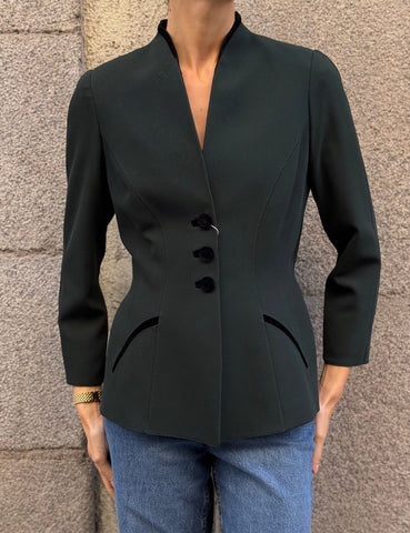 Chaqueta Verde Oliva Terciopelo