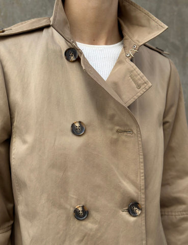 Camel Double Breasted Trench