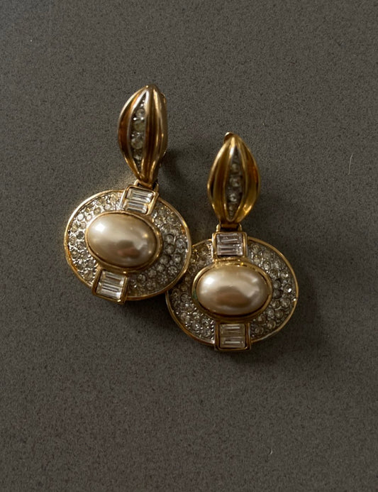 Stones and Pearl Earrings