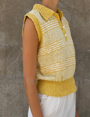 Striped Knit Vest