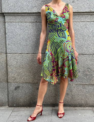 Abstract Printed Dress