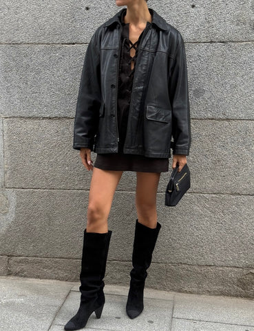 Oversized Leather Jacket