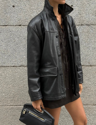 Oversized Leather Jacket