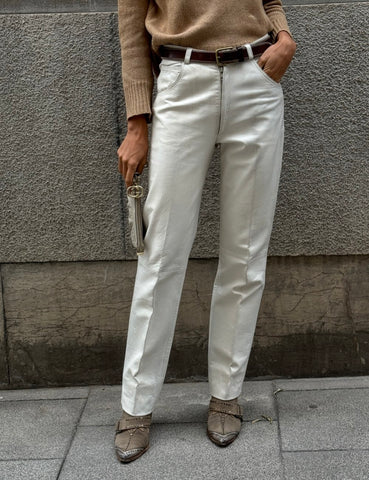 White Leather Pants