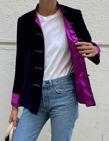 Chaqueta Terciopelo Morado