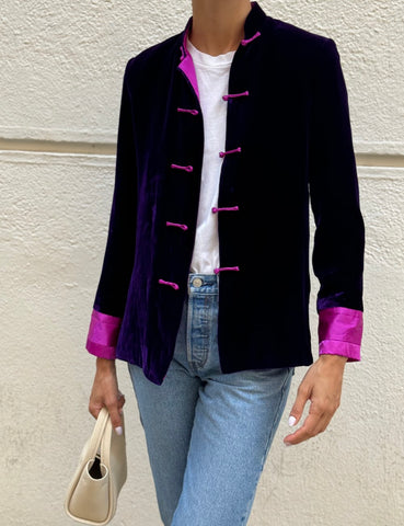 Chaqueta Terciopelo Morado