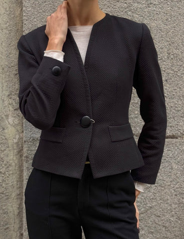 Black Textured Jacket