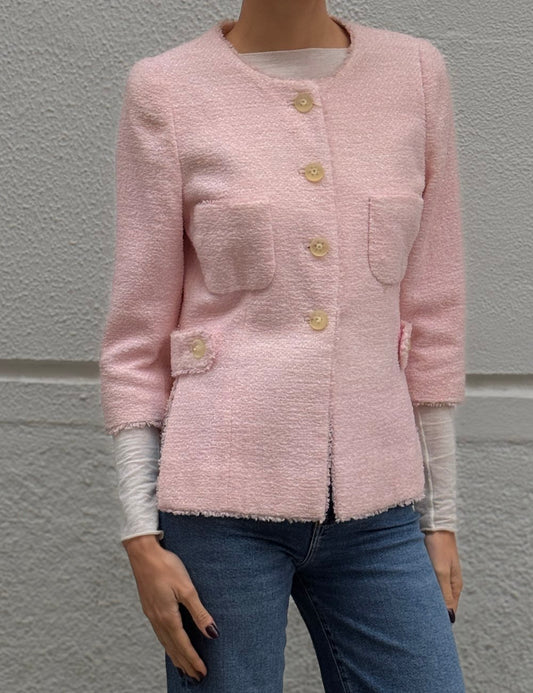 Chaqueta Tweed Rosa Palo