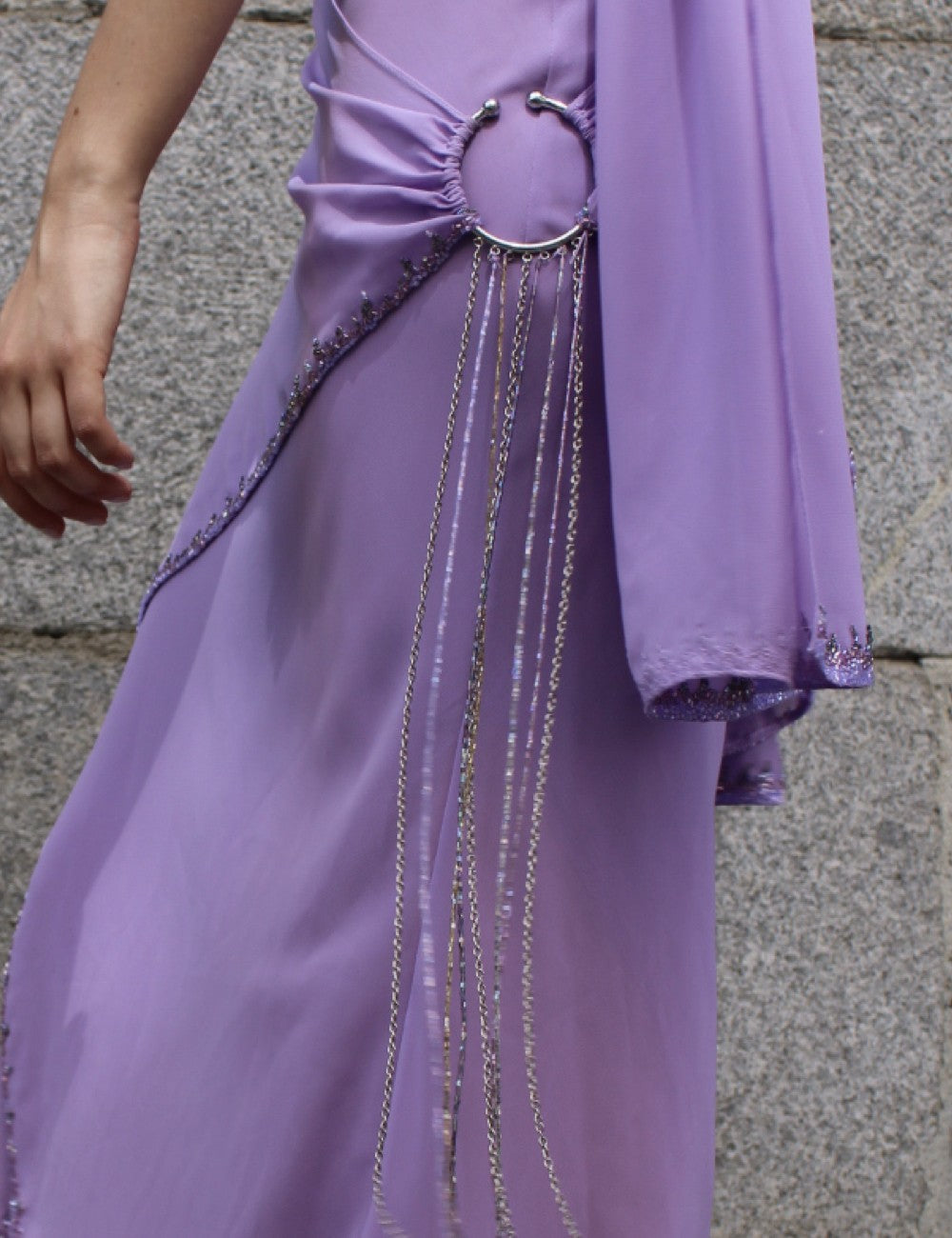 Vestido Lavanda Strass